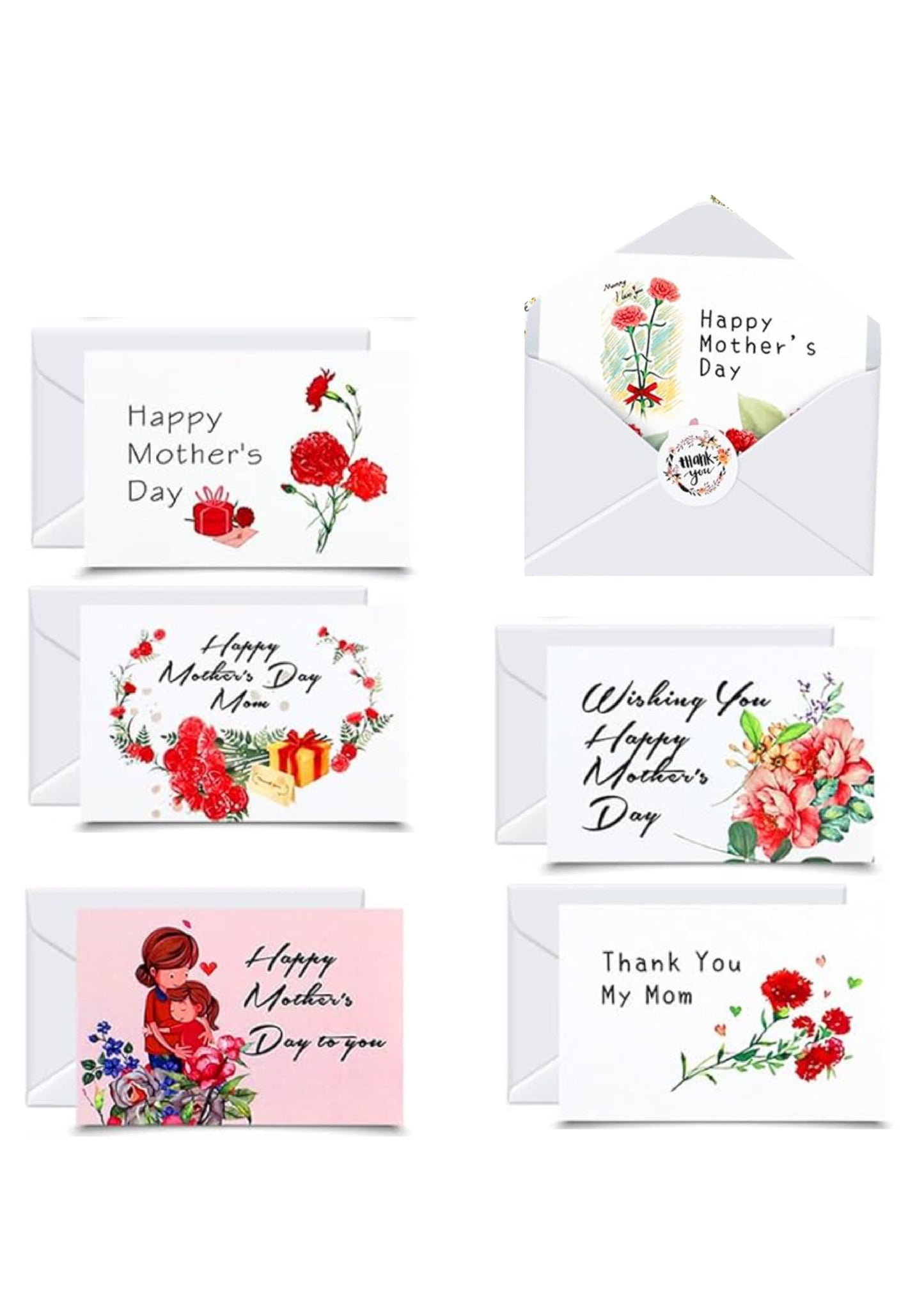 Mother's Day Floral Card ( 1 Card)