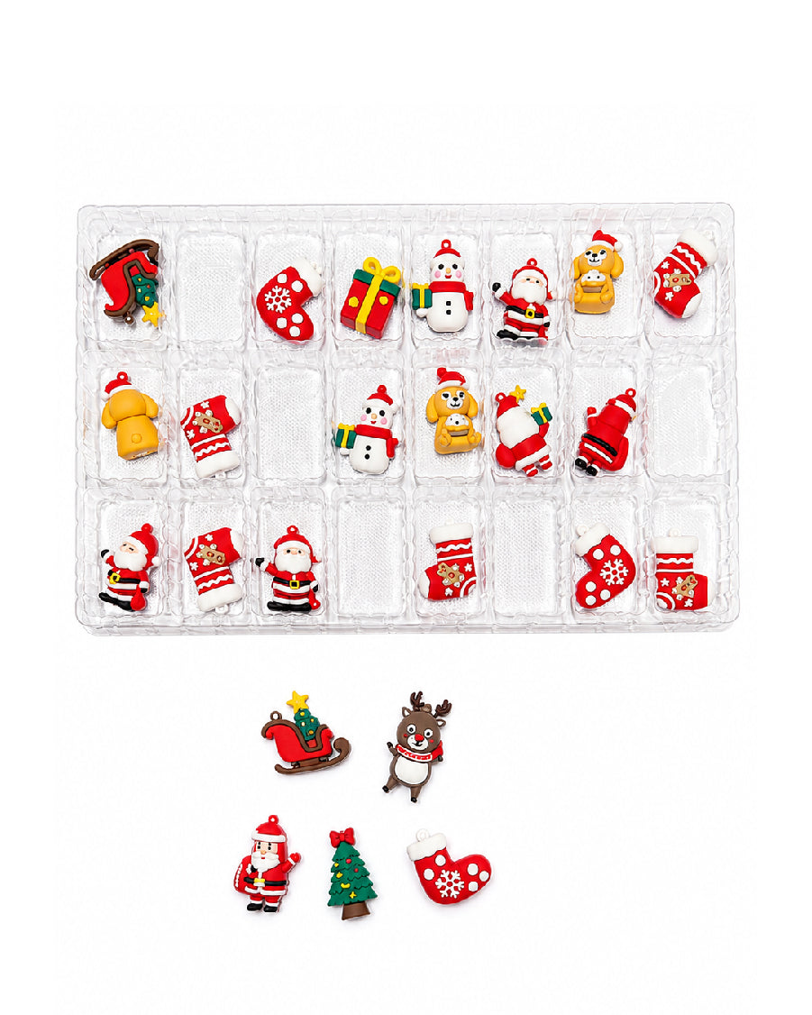 Christmas Advent Calendar 2026, 24 Mini Charm Blind Box, Kids / Adults Holiday Gift