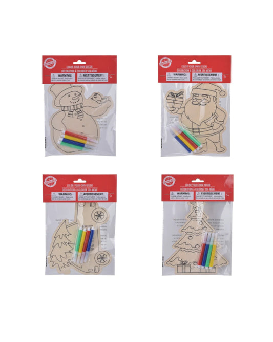 DIY Coloring Christmas Shapes (1 Pc)