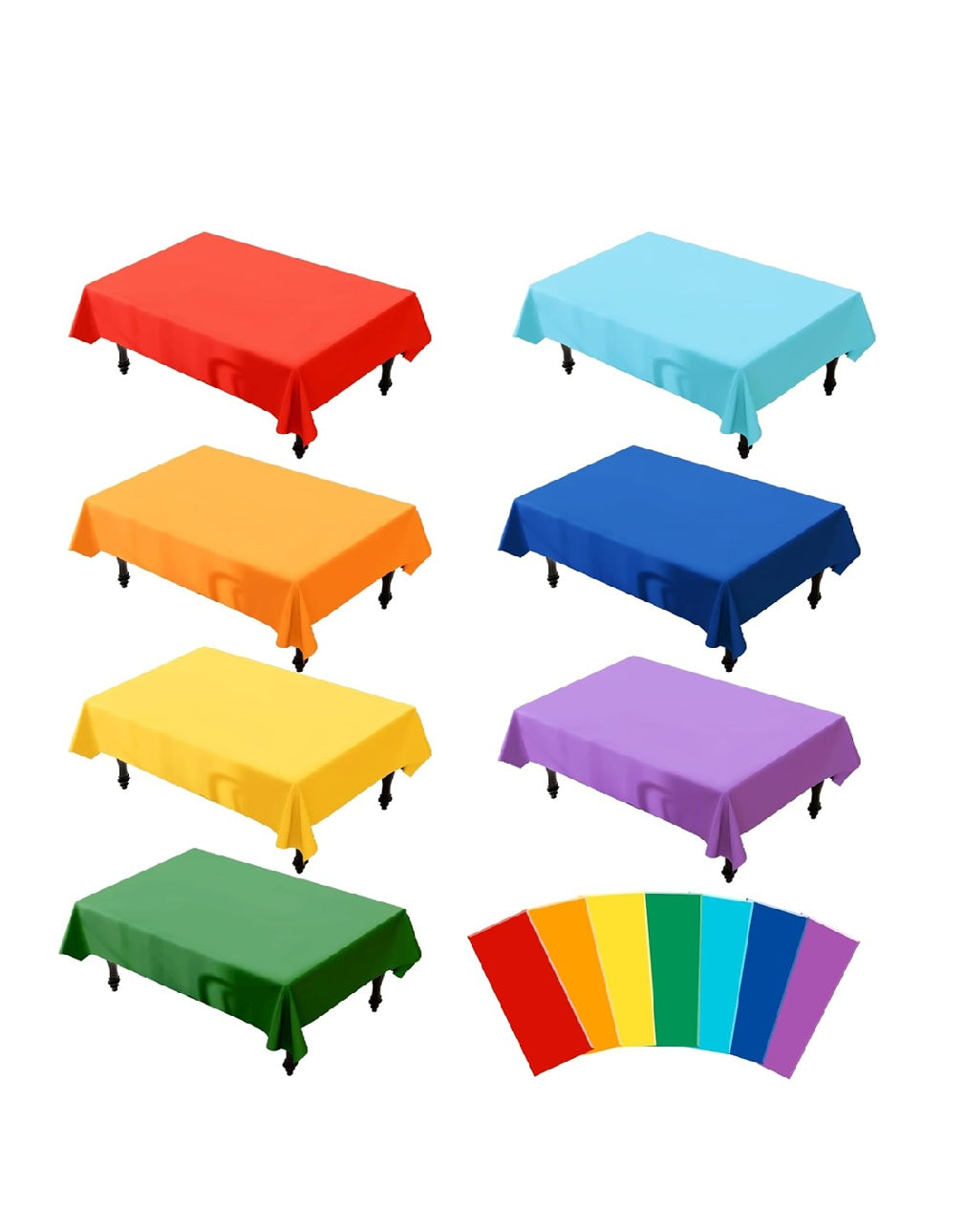 Colorful Table Cover (Pack of 7)