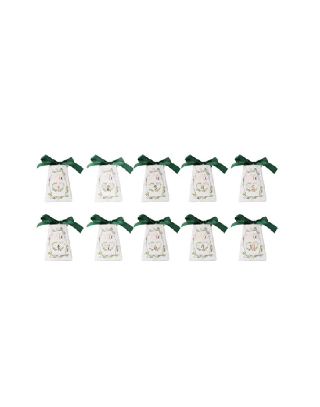 Wedding Party Favor Box, 1-10 Table Numbers
