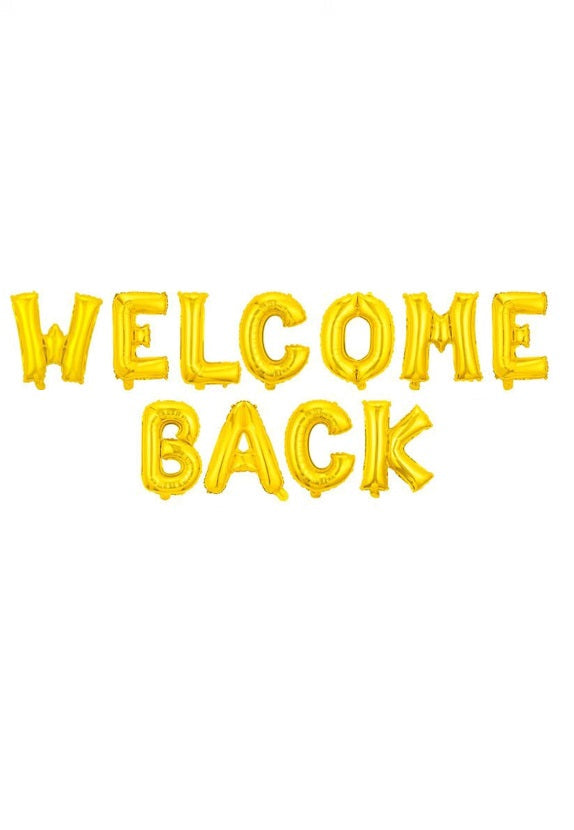 Welcome Back Balloons Banner