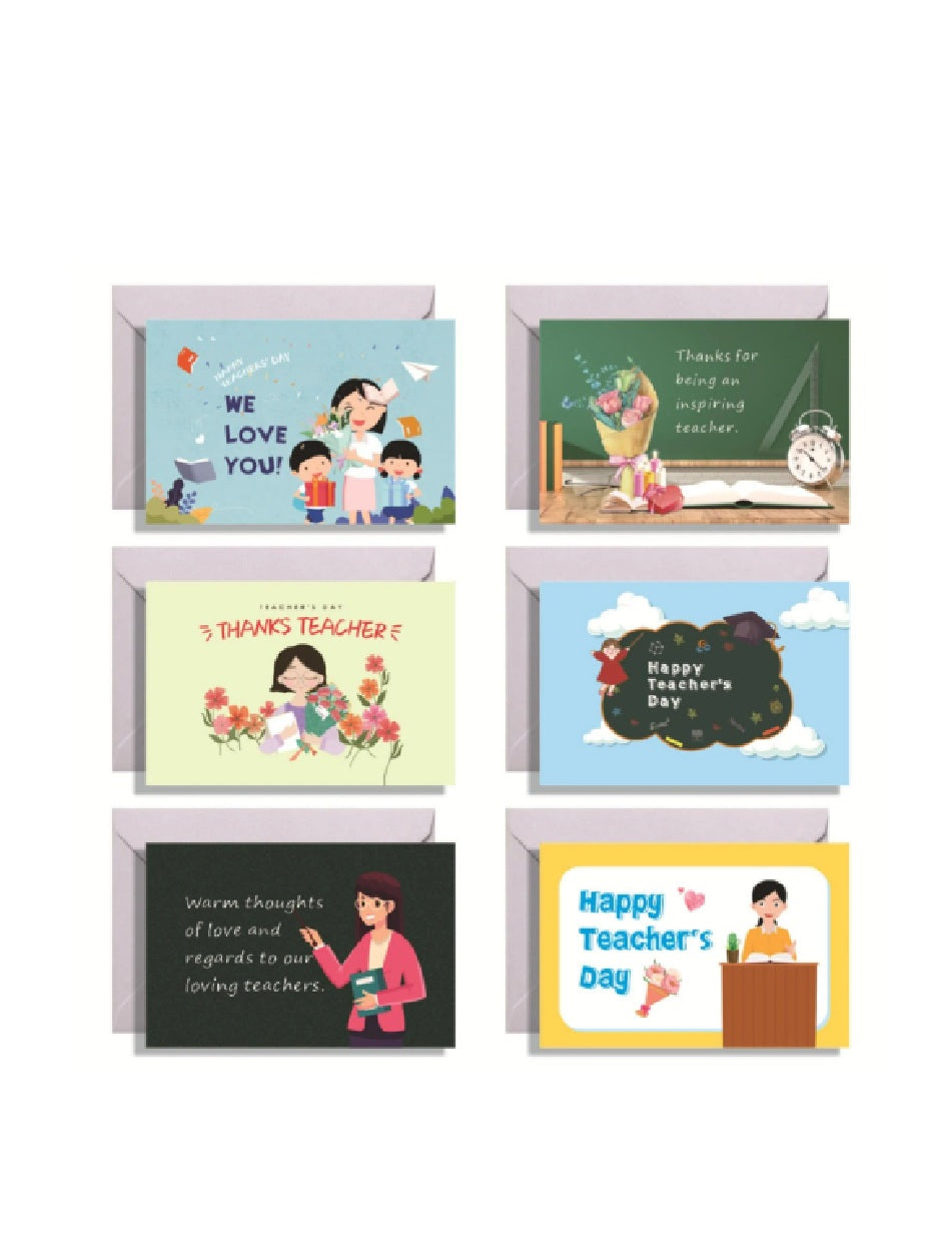 Teacher Day Cards (Pack of 6)