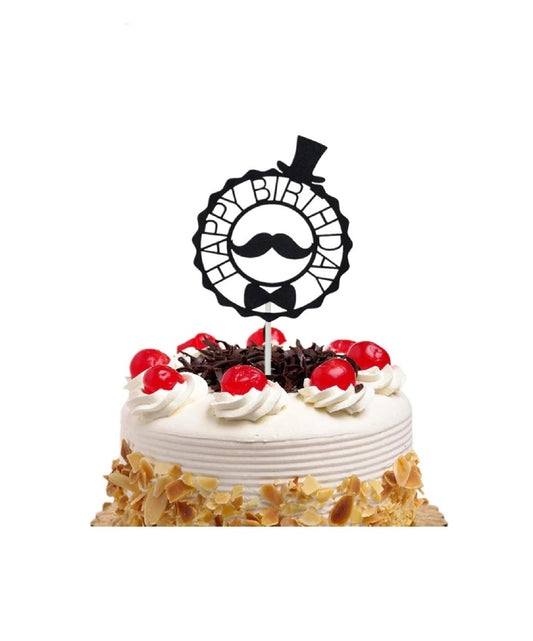 Moustache Hat Cake Topper