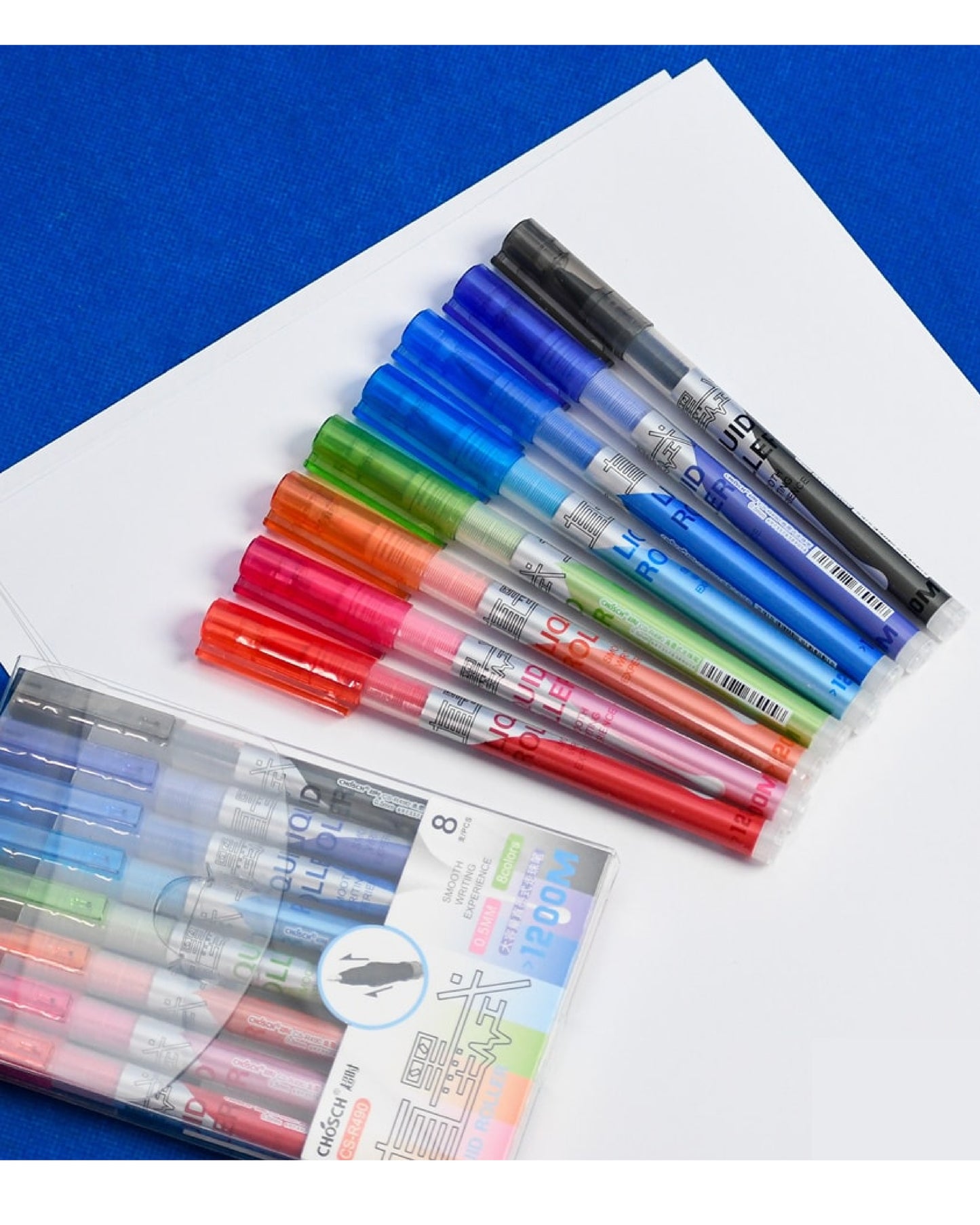 Liquid Roller Pens (Pack of 8)