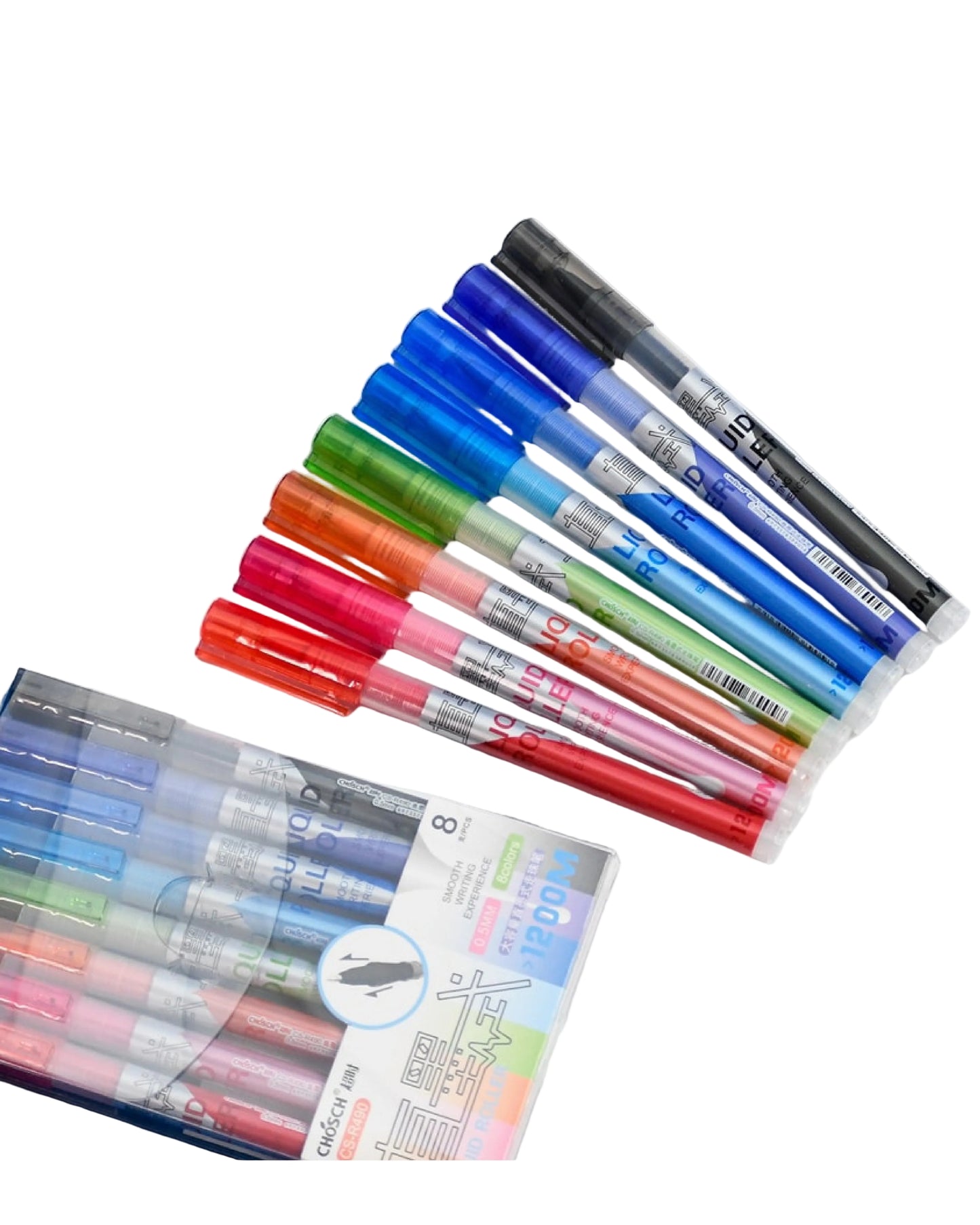 Liquid Roller Pens (Pack of 8)