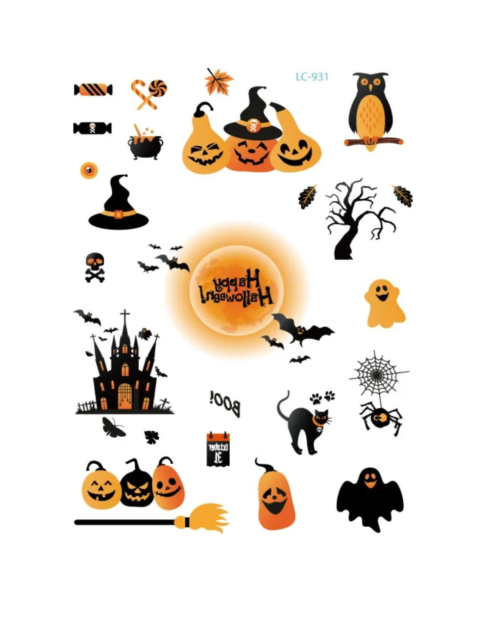 وشم الهالوين (عبوة من قطعتين)