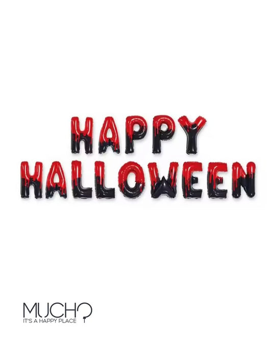 Happy Halloween Balloons Banner