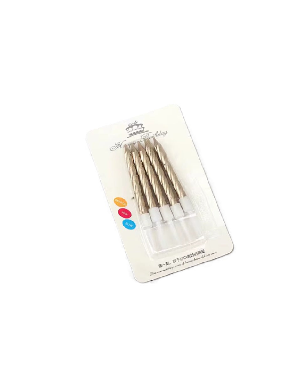 Small Metallic Birthday Candle