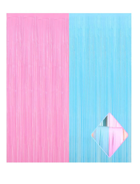 Gender Reveal Curtain Backdrop