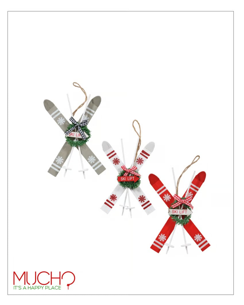 Holiday Ski Ornaments