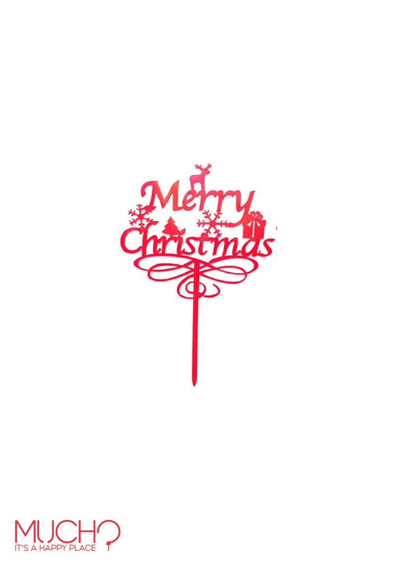 Merry Christmas Cake Topper
