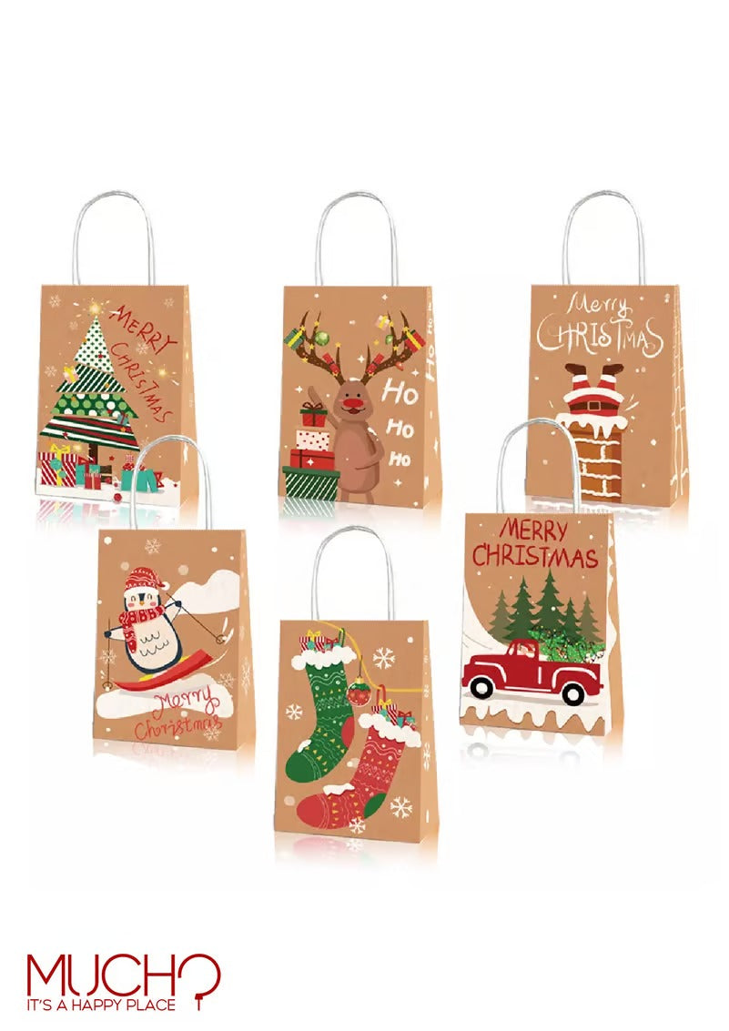 Christmas Gift Bags (6 Pieces)