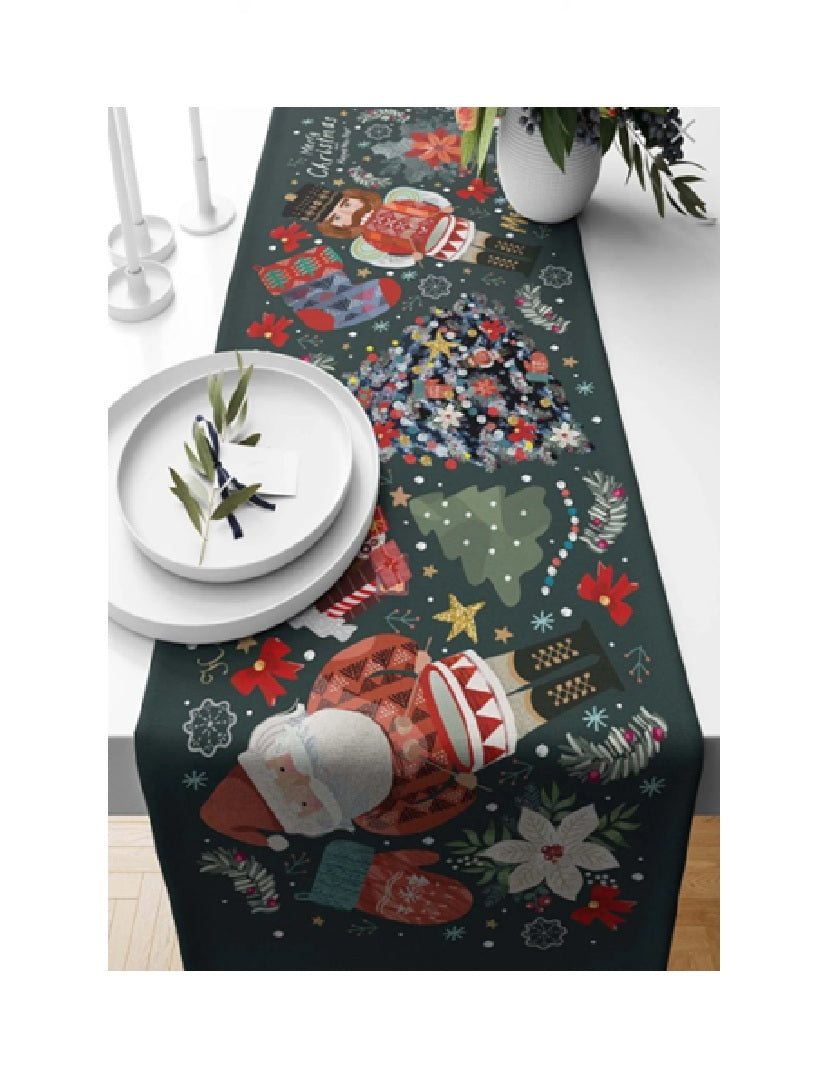 Christmas Santa Table Runner