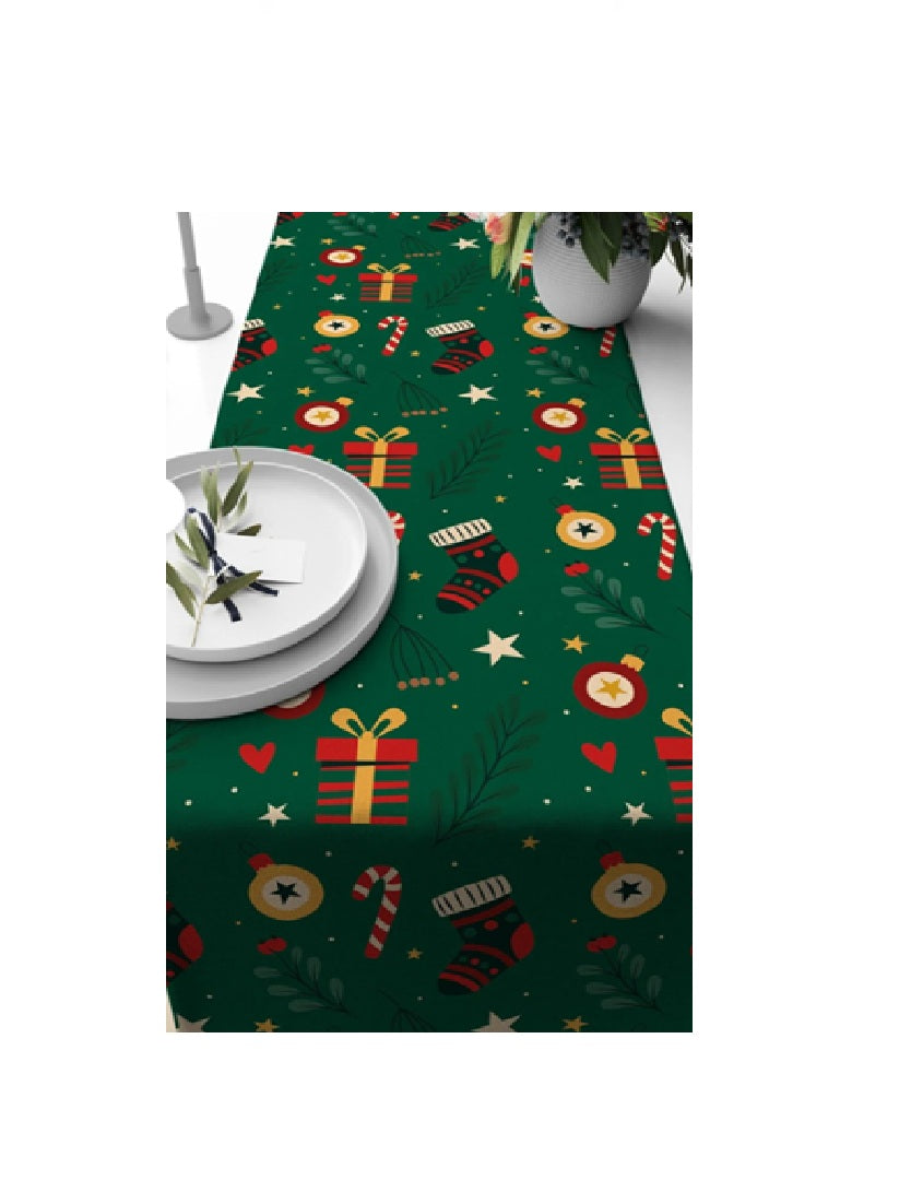 Christmas Green Table Runner