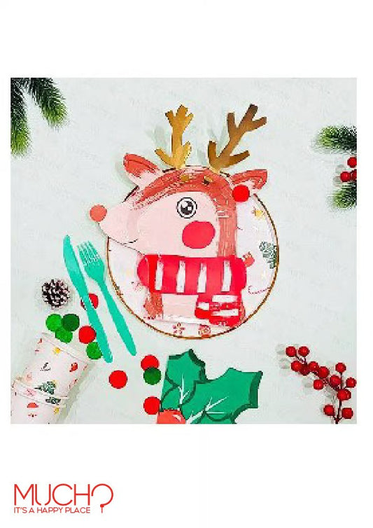 Reindeer Christmas Plates