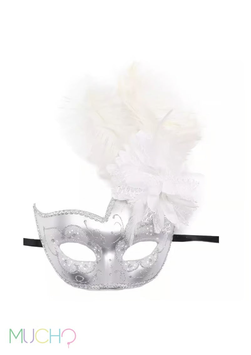 Feather Mardi Gras Masquerade Mask