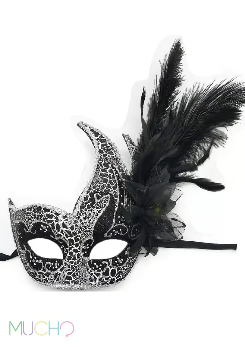 قناع تنكر من الريش ماردي غرا