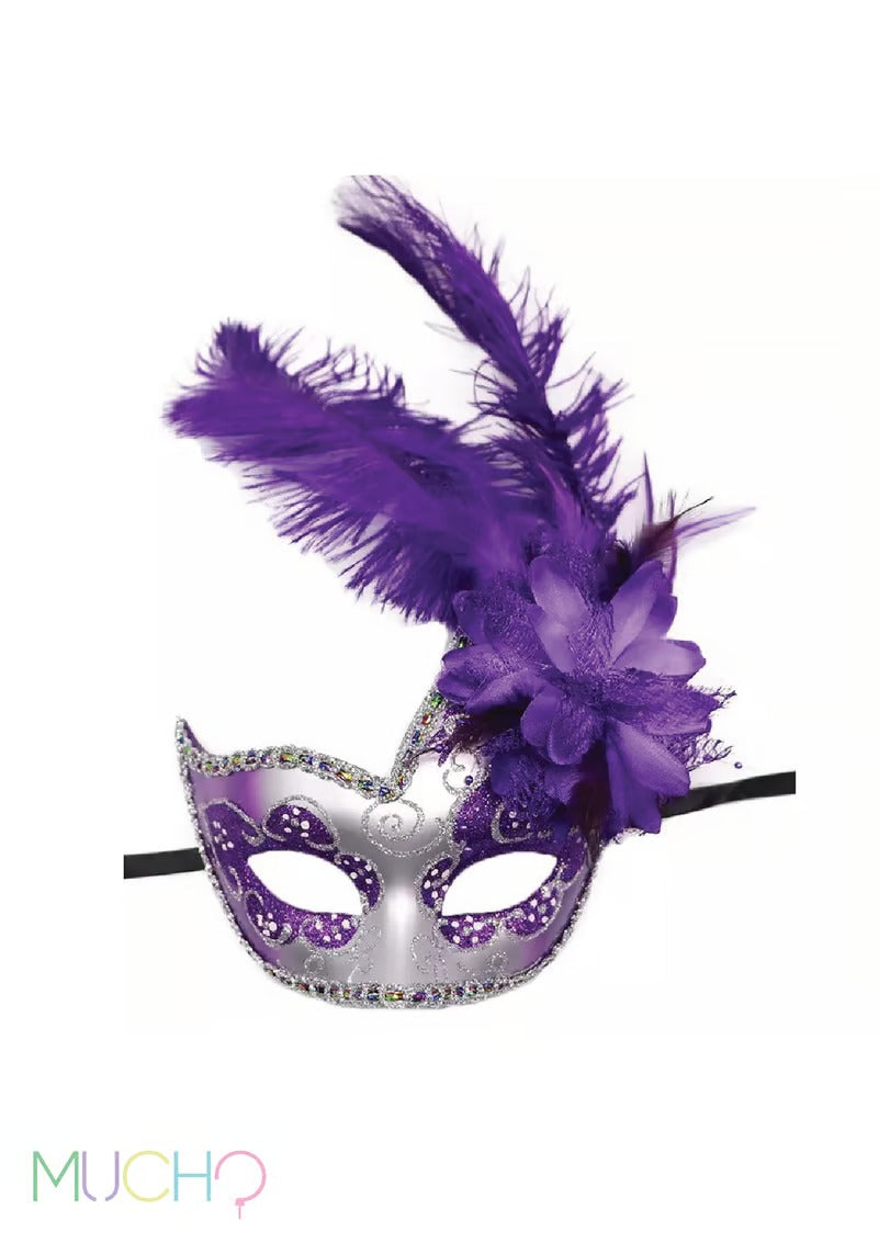 Feather Mardi Gras Masquerade Mask