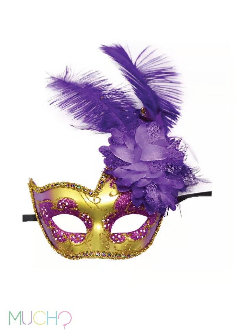 قناع تنكر من الريش ماردي غرا