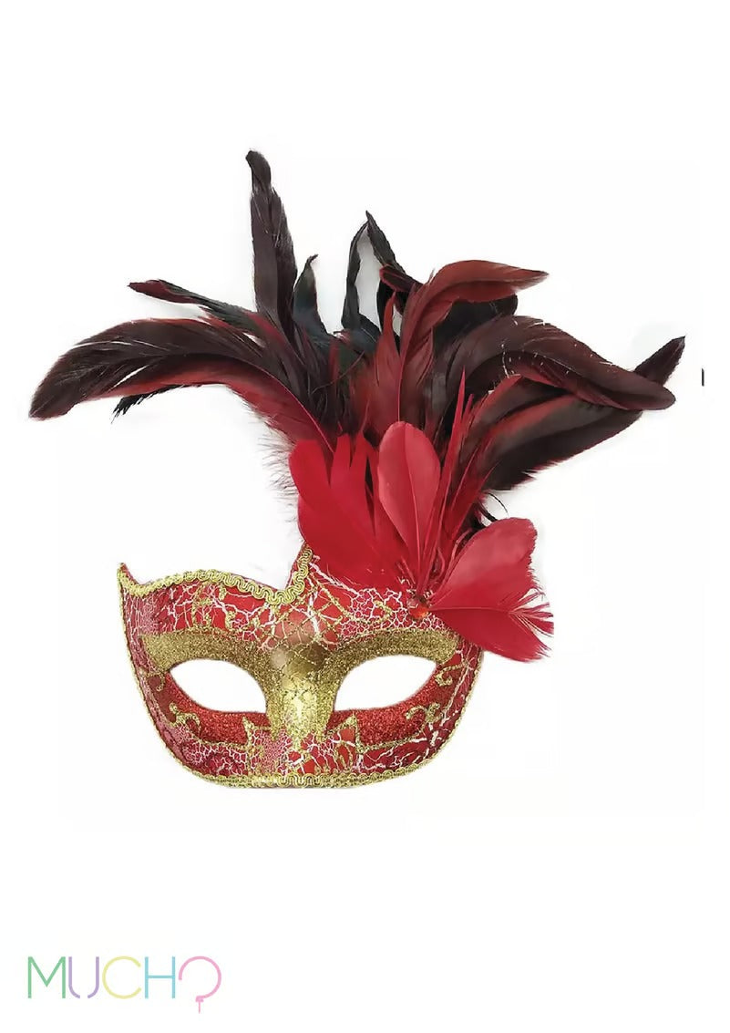 قناع تنكر من الريش ماردي غرا