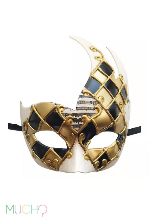 Checkered/Music Masquerade Mask