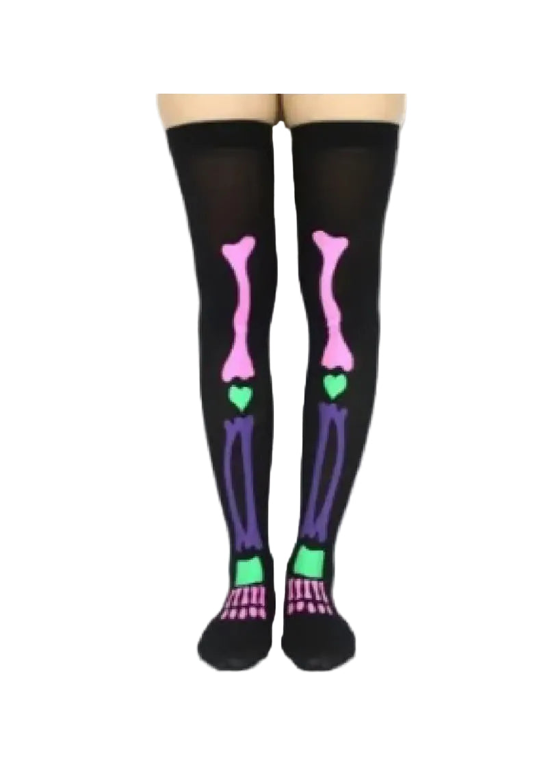 Colored Skeleton Stockings