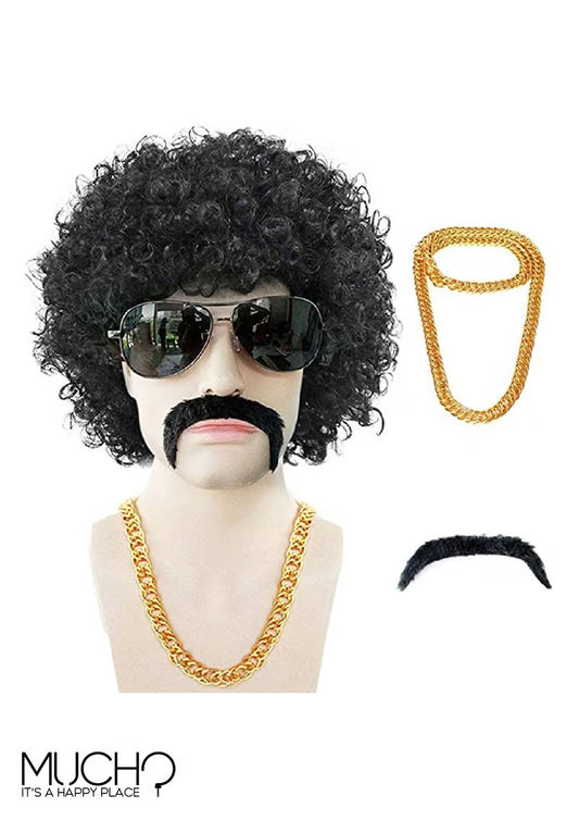 Disco Wig and Accessories Set
