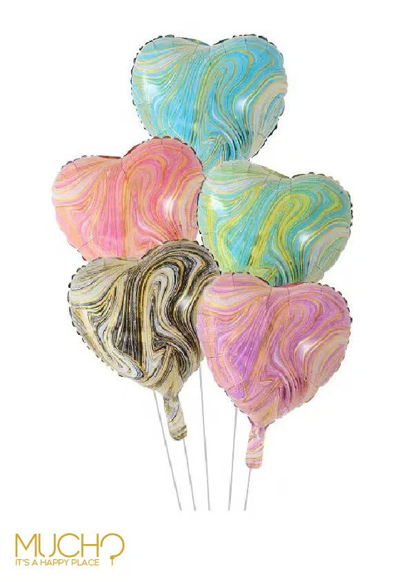 Hearts Agate Balloon Bunch