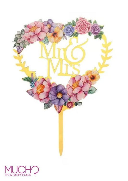 Mr And Mrs Cake Topper