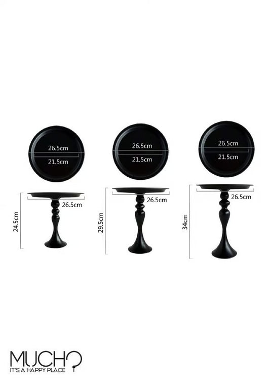 Slim Metal Black Cake Stand
