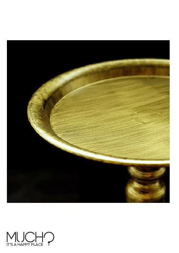 Slim Metal Vintage Gold Cake Stand
