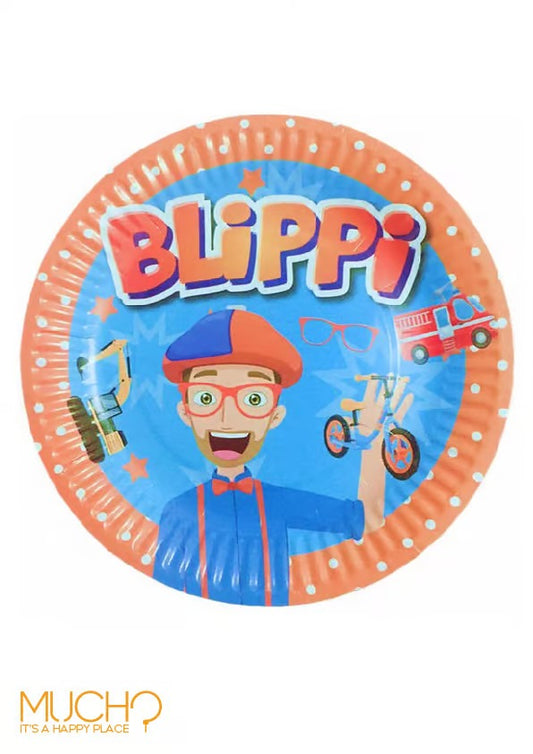 Blippi 9 Inch Plates