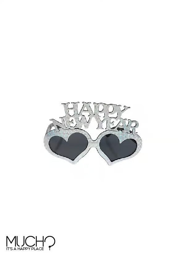 Happy New Year Heart Glasses