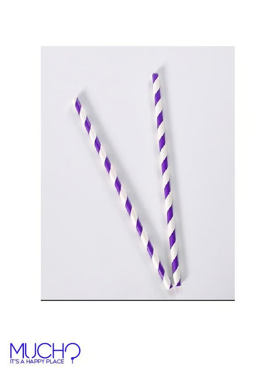 Purple And White Straws