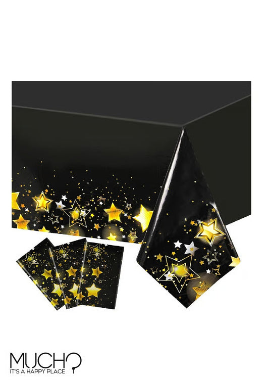 Stars Black Table Cover