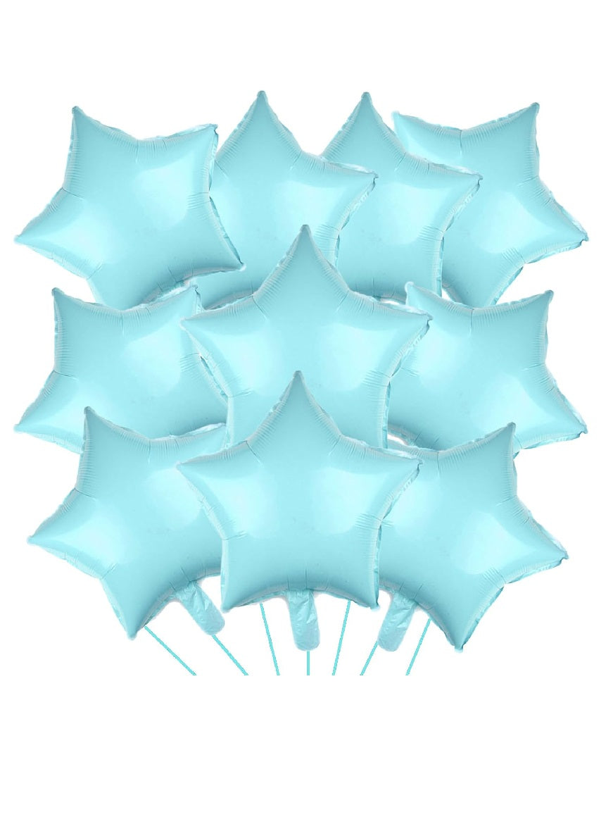 Blue Star Balloons Set (10 Pieces)