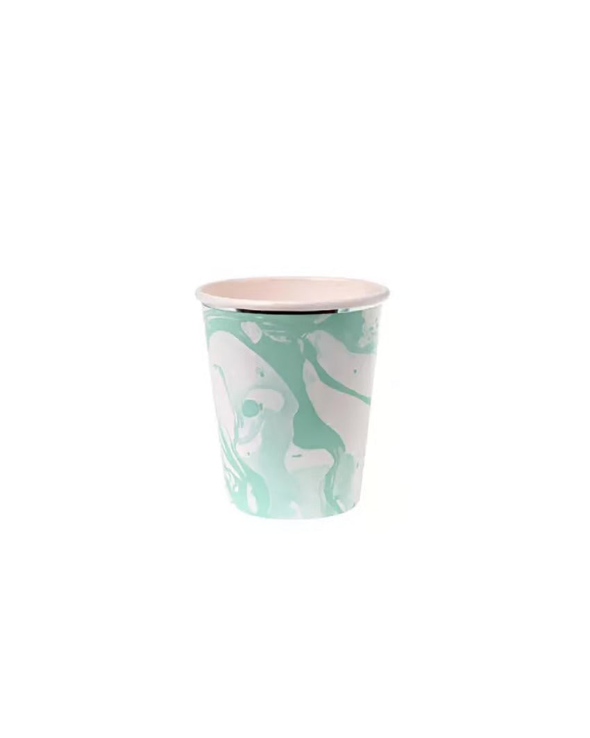 Mint Watercolor Cups
