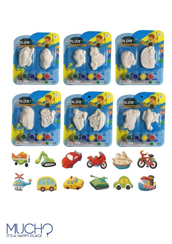 Transportation DIY coloring kit
