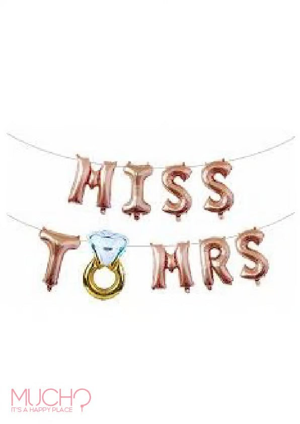 MISS To MRS Balloon Banner