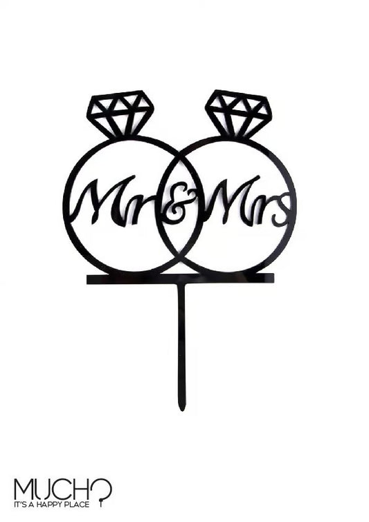 Mr & Mrs Cake Topper