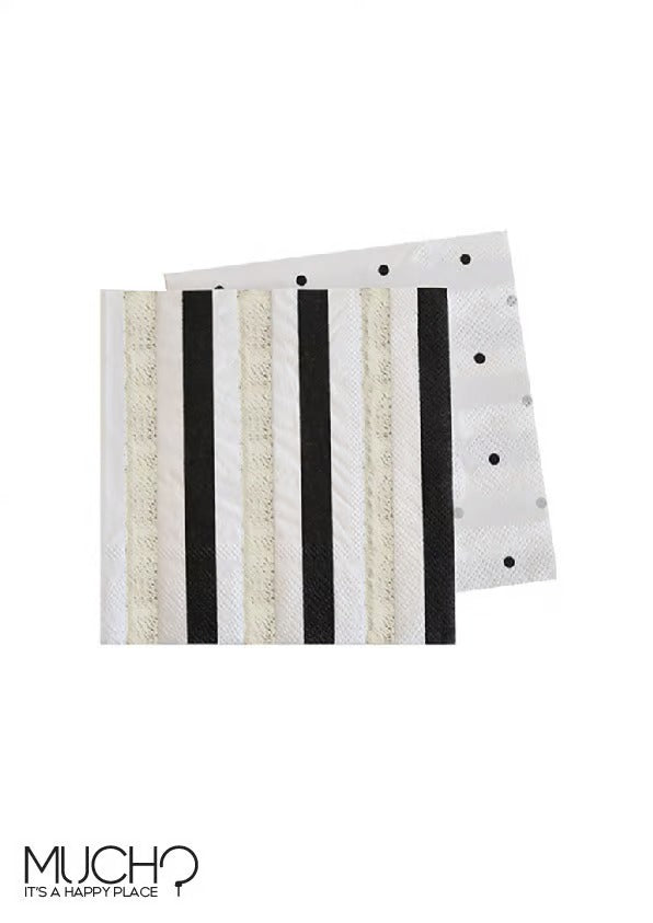 Striped Black Napkins