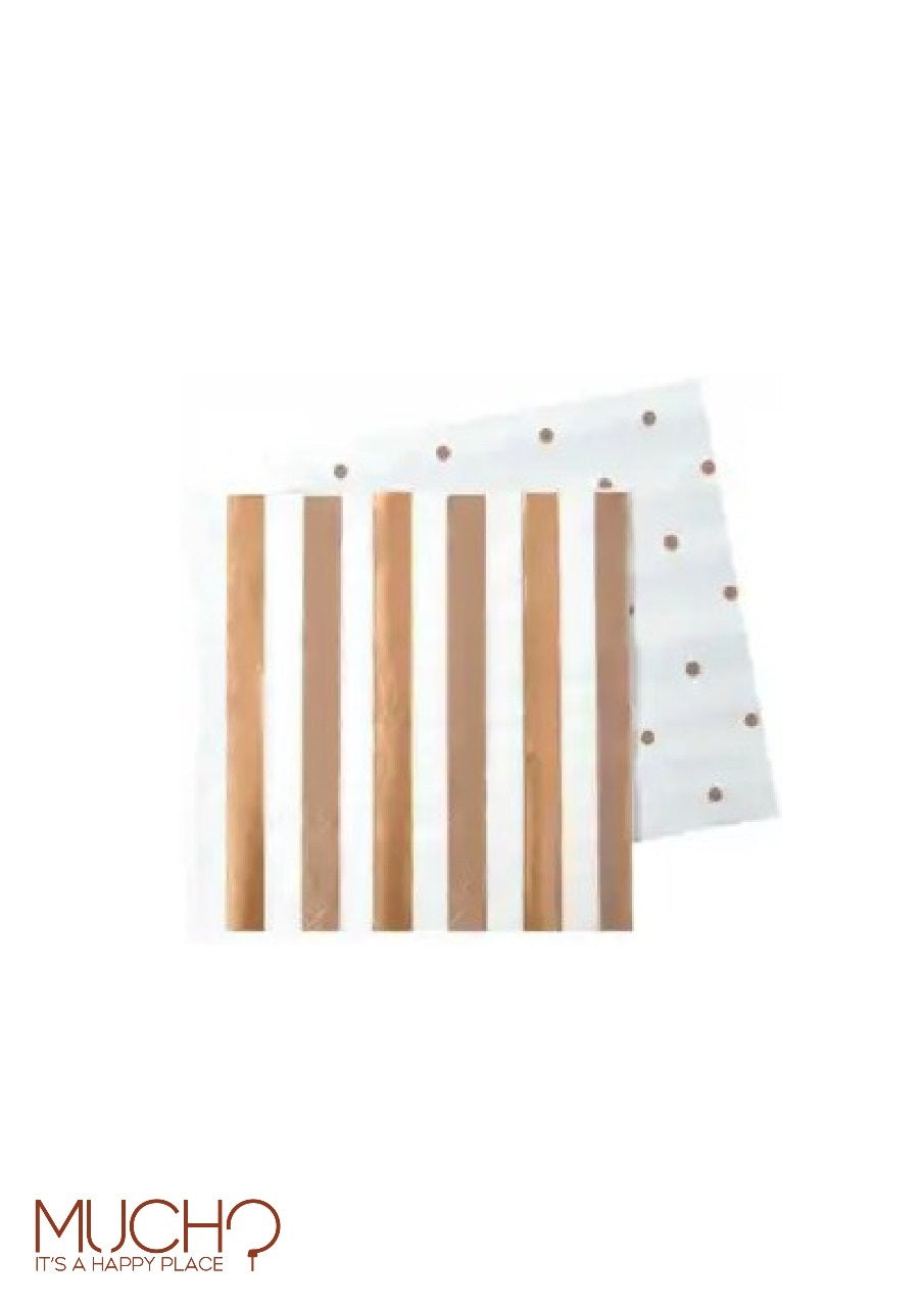 Rose Gold Striped Napkins