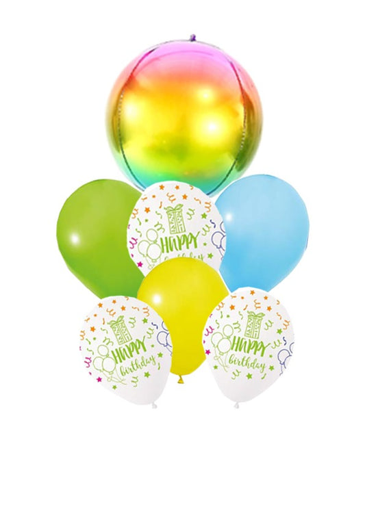 Rainbow Balloons Bunch