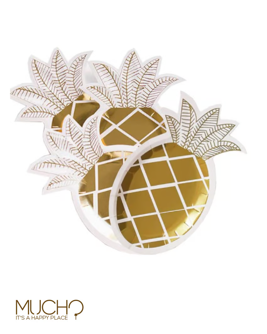 Gold Pineapple Plates