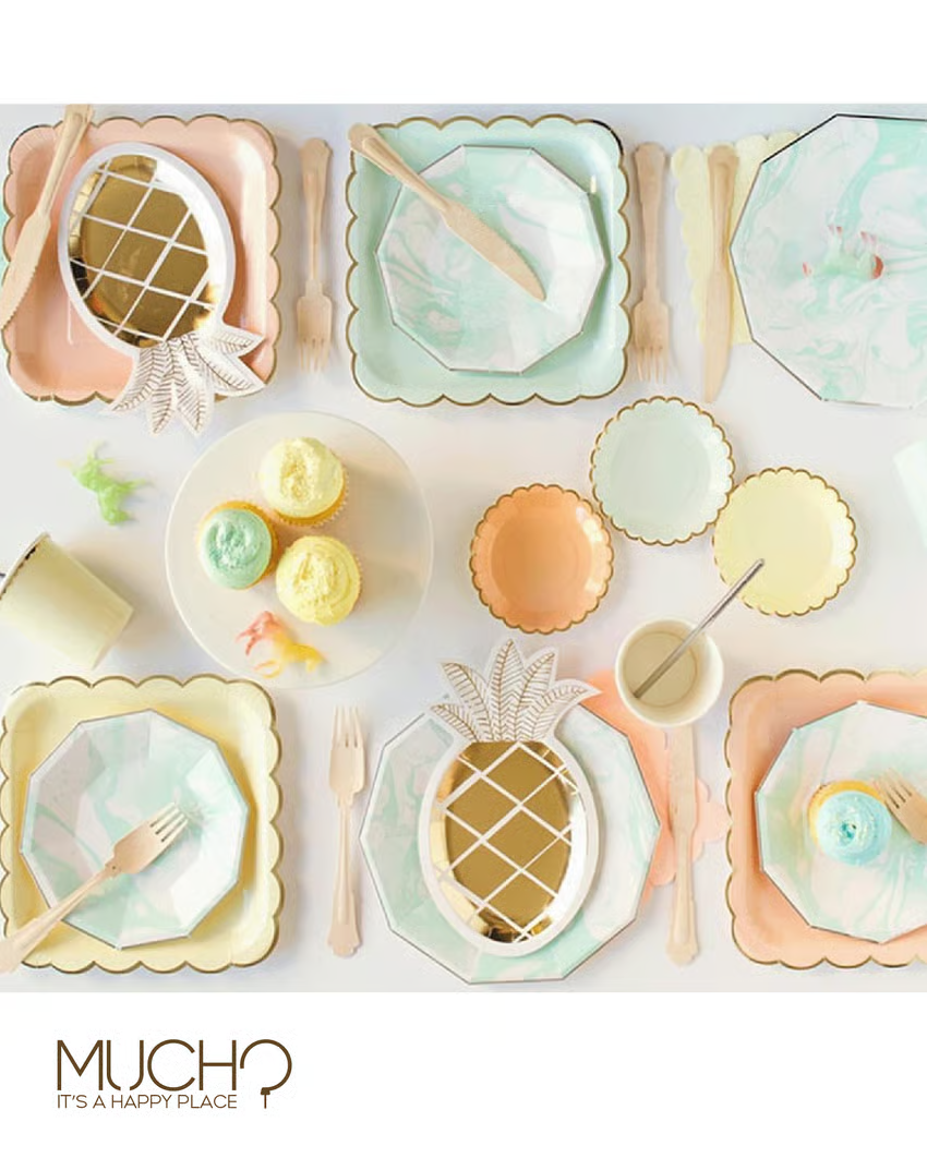 Gold Pineapple Plates