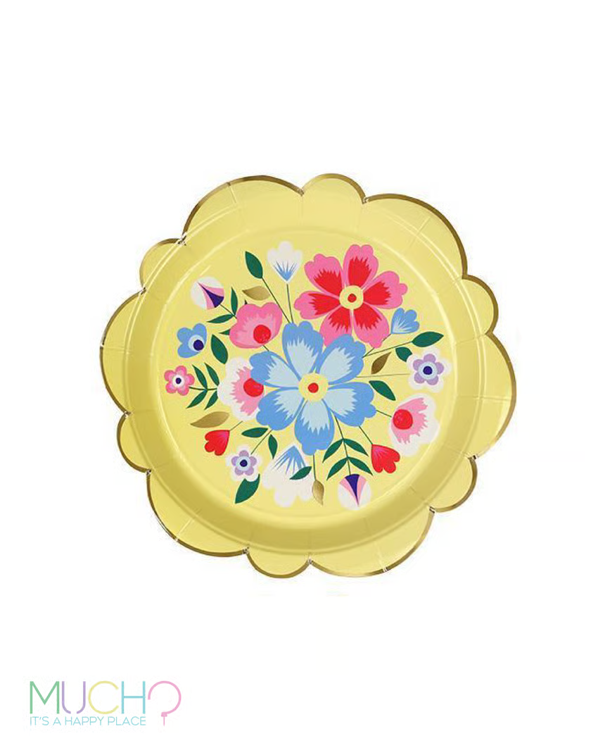 Floral 7 Inch Plates