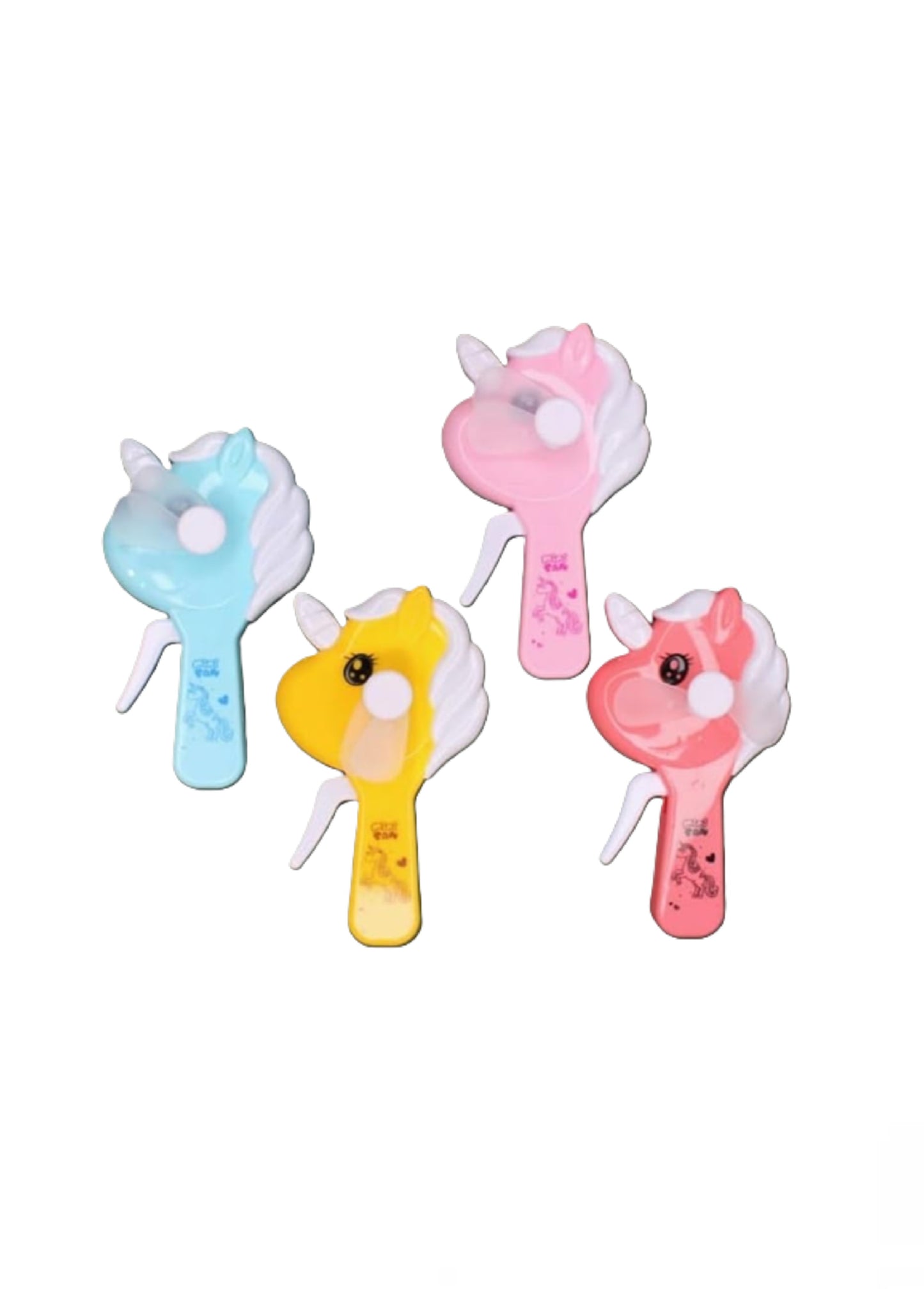 Unicorn Hand Operated Fan (Pack of 12)
