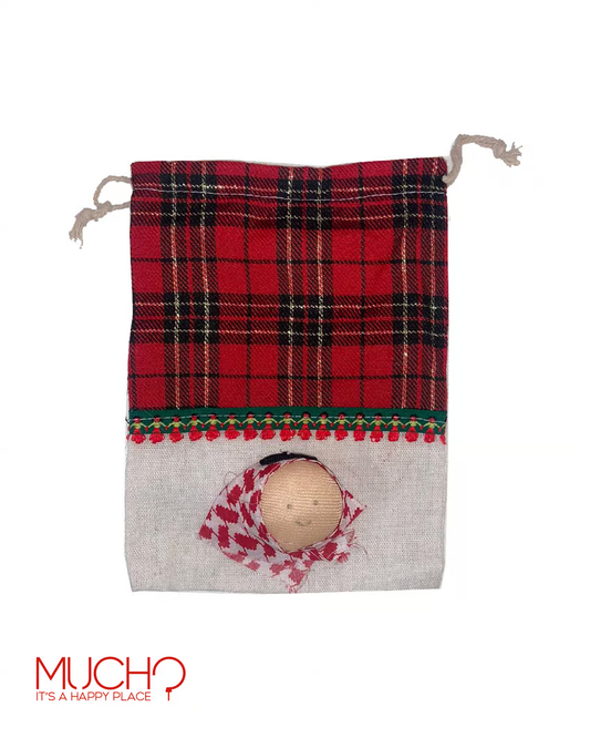 حقيبة قماش منقوشة، عبوة من 4 قطع