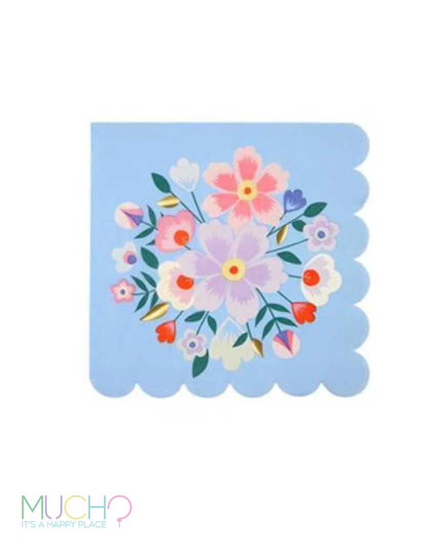 Floral Blue Napkins